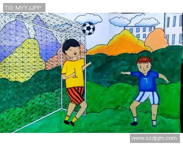 足球明星卡通形象展现精彩耍球瞬间的创意艺术作品